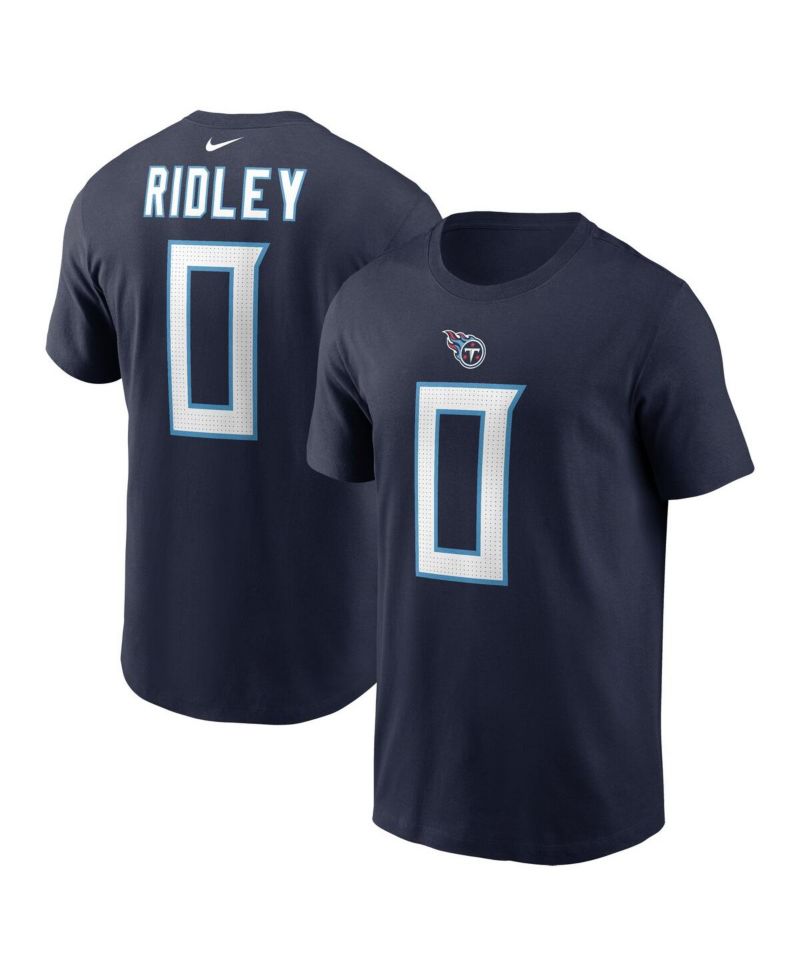 Men's Calvin Ridley Navy Tennessee Titans Player Name & Number T-Shirt