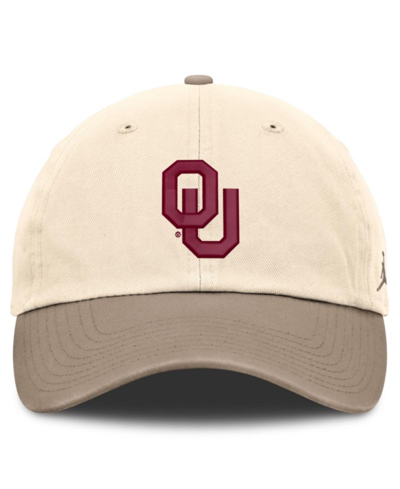 Men's Natural/Khaki Oklahoma Sooners Two-Tone Club Adjustable Hat