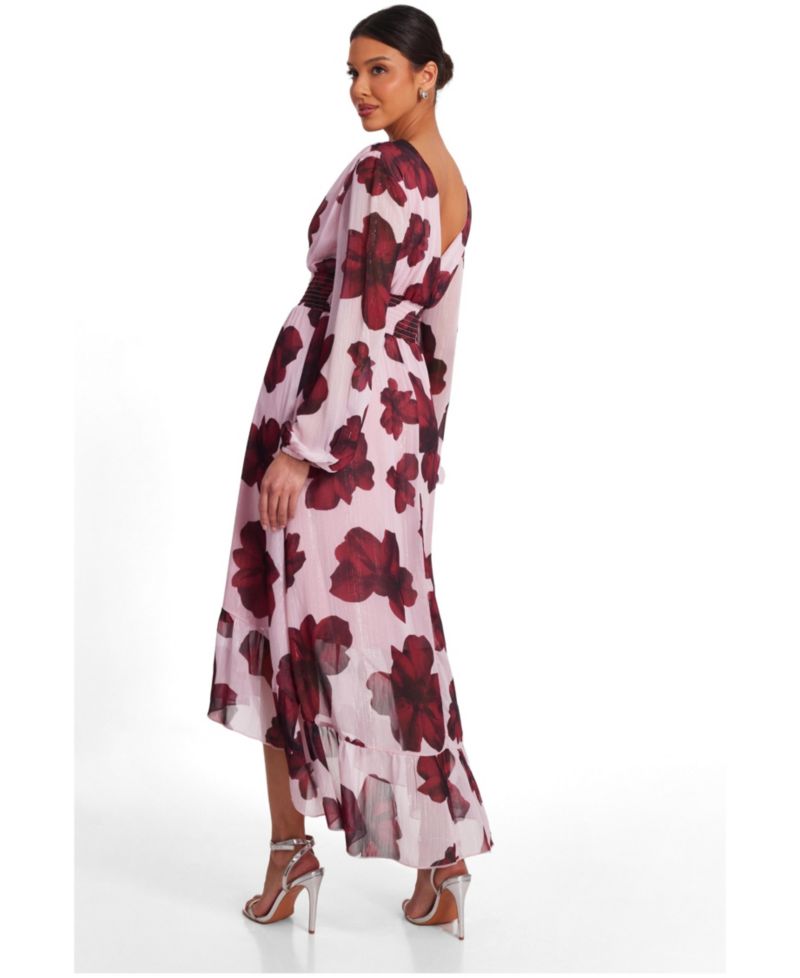 Women's Chiffon Wrap Midi Dress