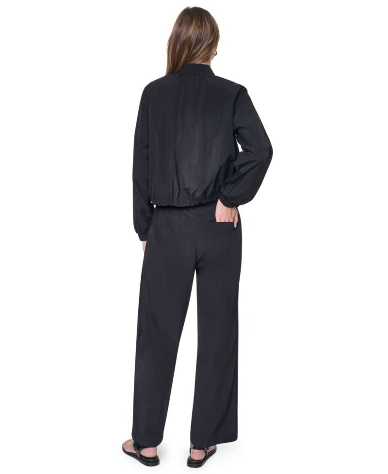 Women's Logo Trim Rumpled Bomber Tech Jacket
