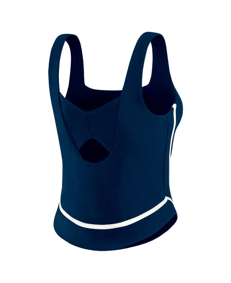 Women's Navy New York Yankees Square Neck Tank Top