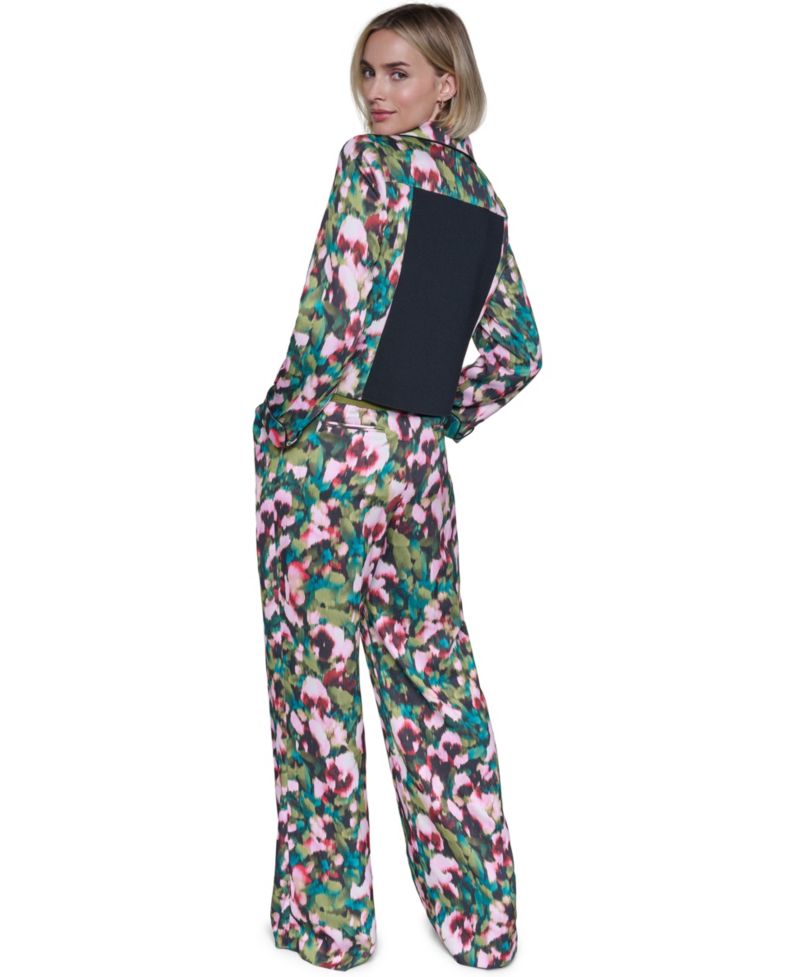 Women's Belted Floral Lightweight Blazer