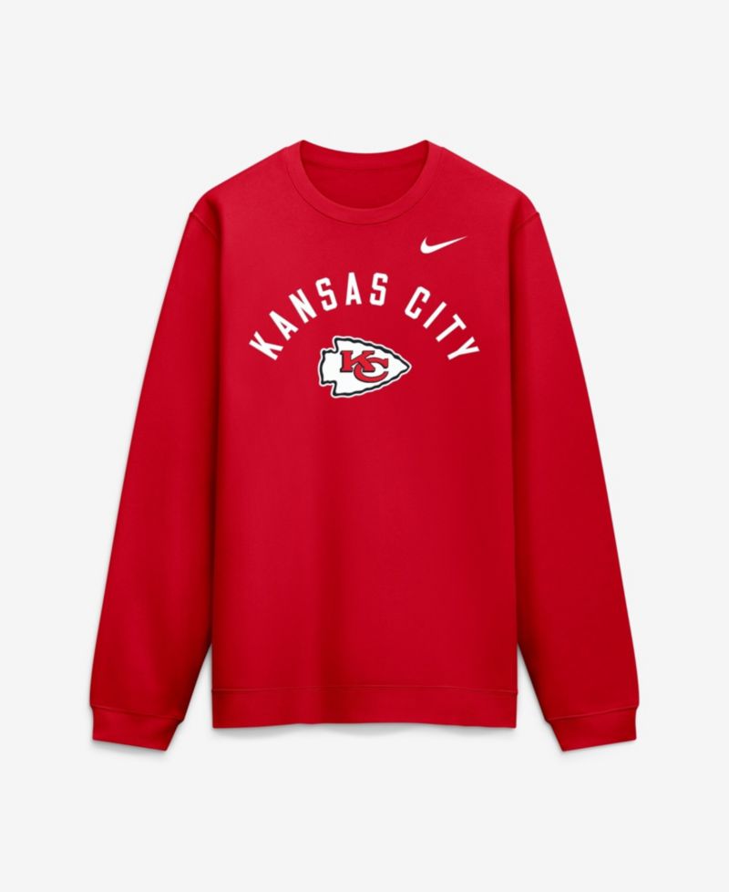 Men's Red Kansas City Chiefs Defensive Leader Club Fleece Pullover Sweatshirt