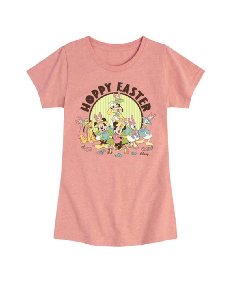 Big Girls Hoppy Easter Graphic Short Sleeve T-Shirt
