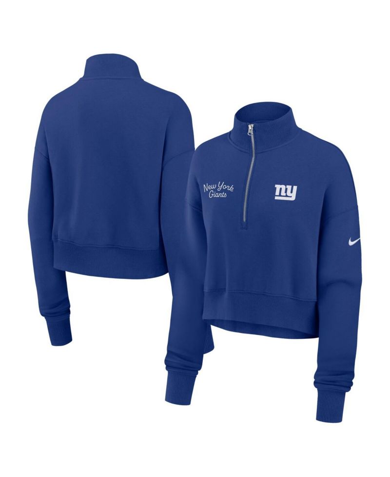 Women's Royal New York Giants Primetime Phoenix Half-Zip Sweatshirt
