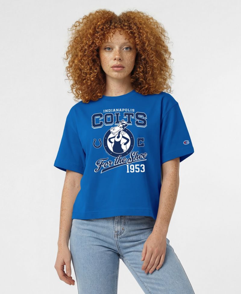 Women's Royal Indianapolis Colts Disney X Champion All Star T-Shirt