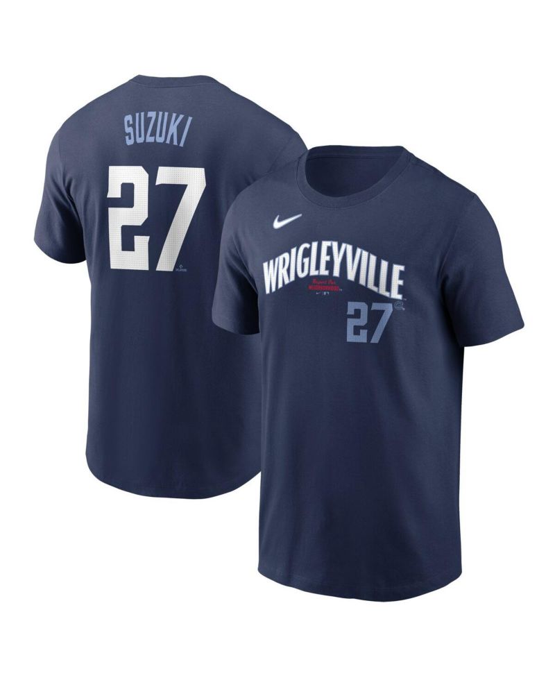 Men's Seiya Suzuki Navy Chicago Cubs Fuse City Connect Name & Number T-Shirt