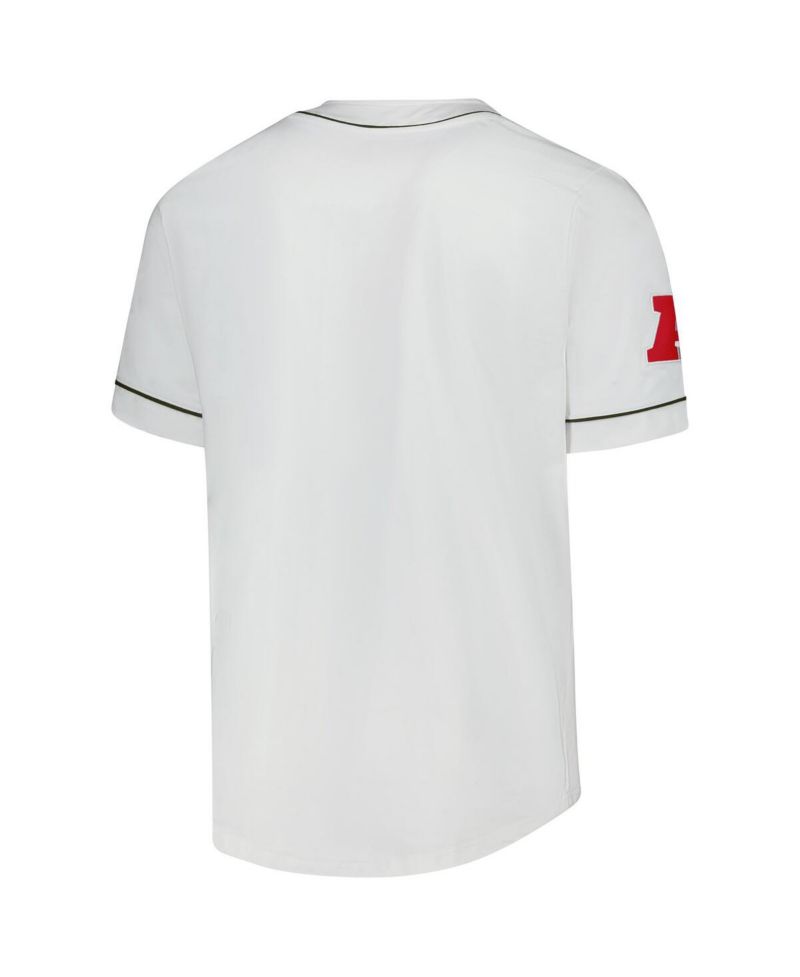 Men's White Cleveland Browns Relay Vintage Full-Button Baseball Jersey