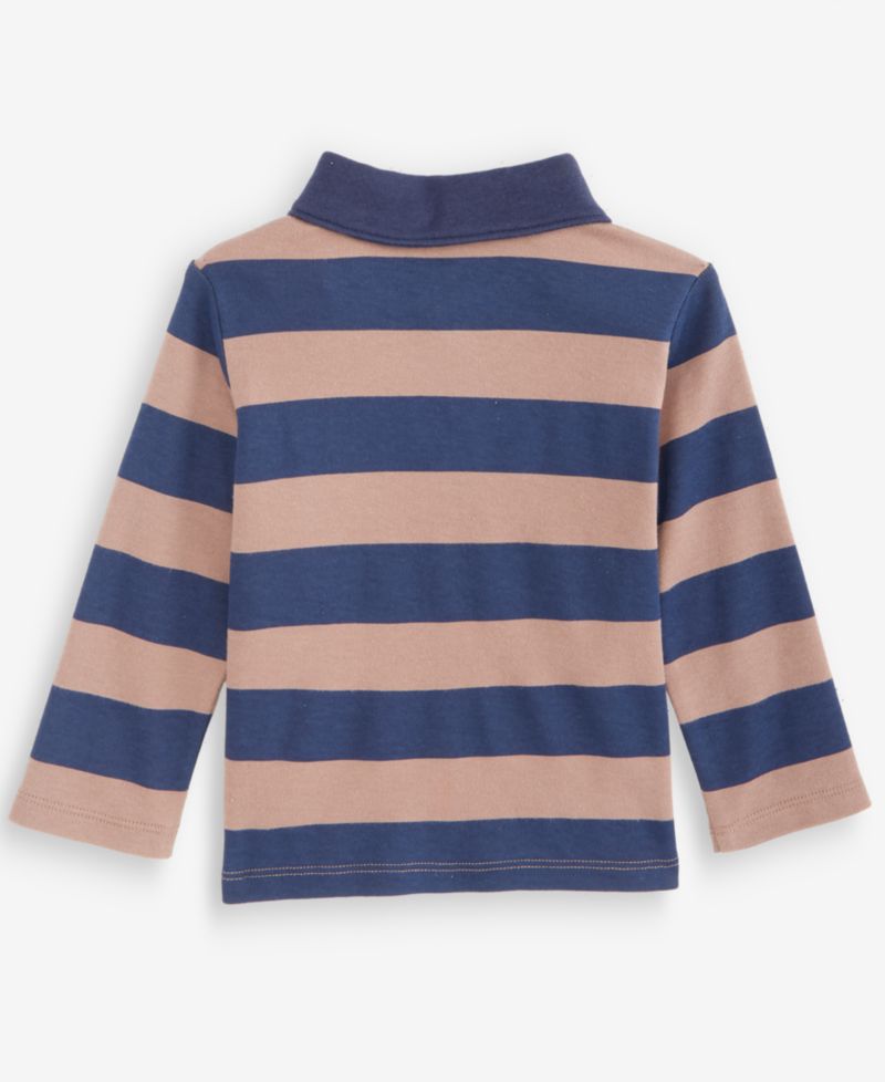 Baby Boys' 3M-24M Mix & Match Long-Sleeve Rugby-Stripe Polo T-Shirt