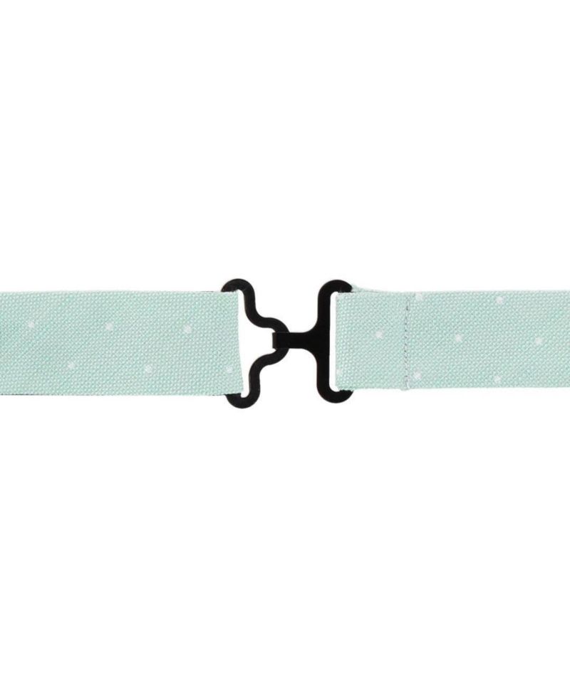 Men's Churchill Chambray Polka Dot Linen Blend Bow Tie