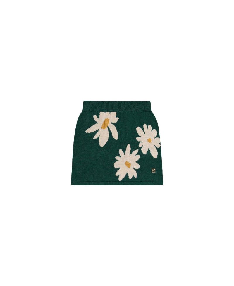 Little and Big Girl (size 6 to 12 ) Knitted Skirt Jasper Printed