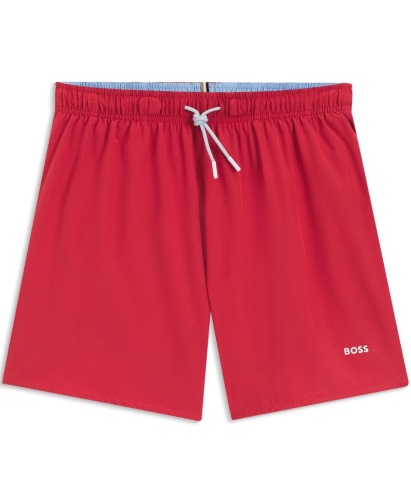 Men's Quick-Dry Logo Detail Swim Shorts