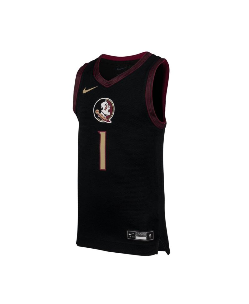 Big Boys and Girls 1 Black Florida State Seminoles Replica Basketball Jersey