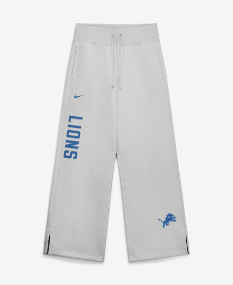 Women's Gray Detroit Lions Primetime Phoenix Fleece Wide-Leg Sweatpants