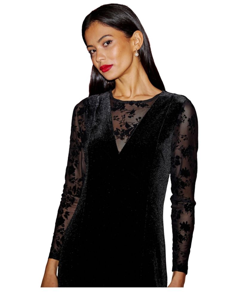 Women's Fitted Velvet Dress