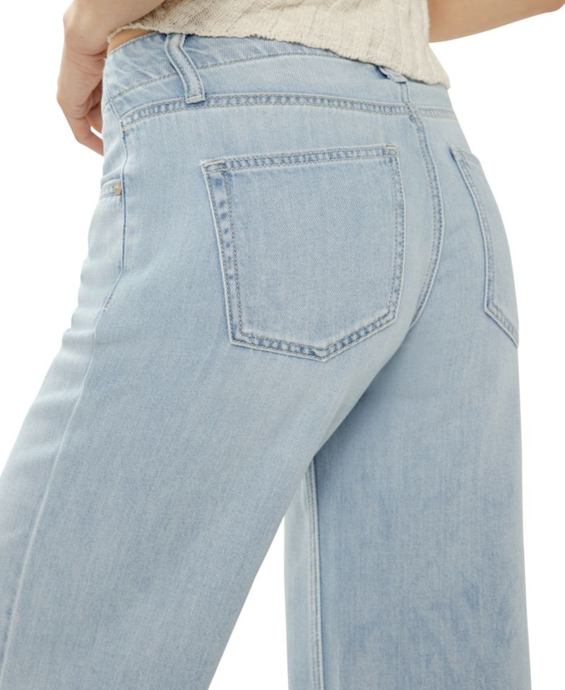 Women's Suki Mid Rise Curvy Fit Wide-Leg Jeans