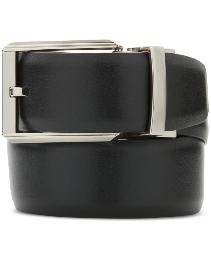 Men's Silver-Tone Reversible Belt