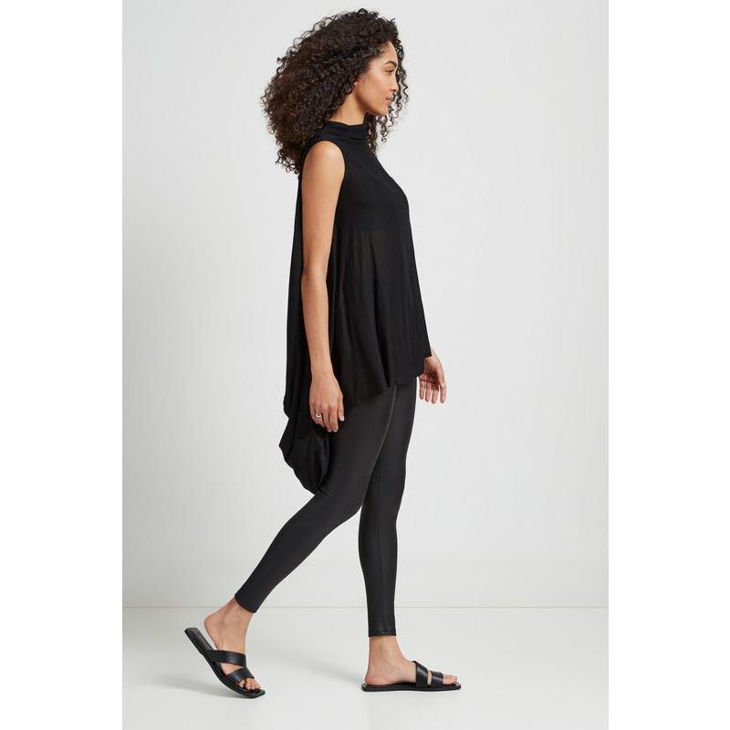 Women's Ines Sleeveless High-Neck Sheer Jersey Draped-Back Tunic