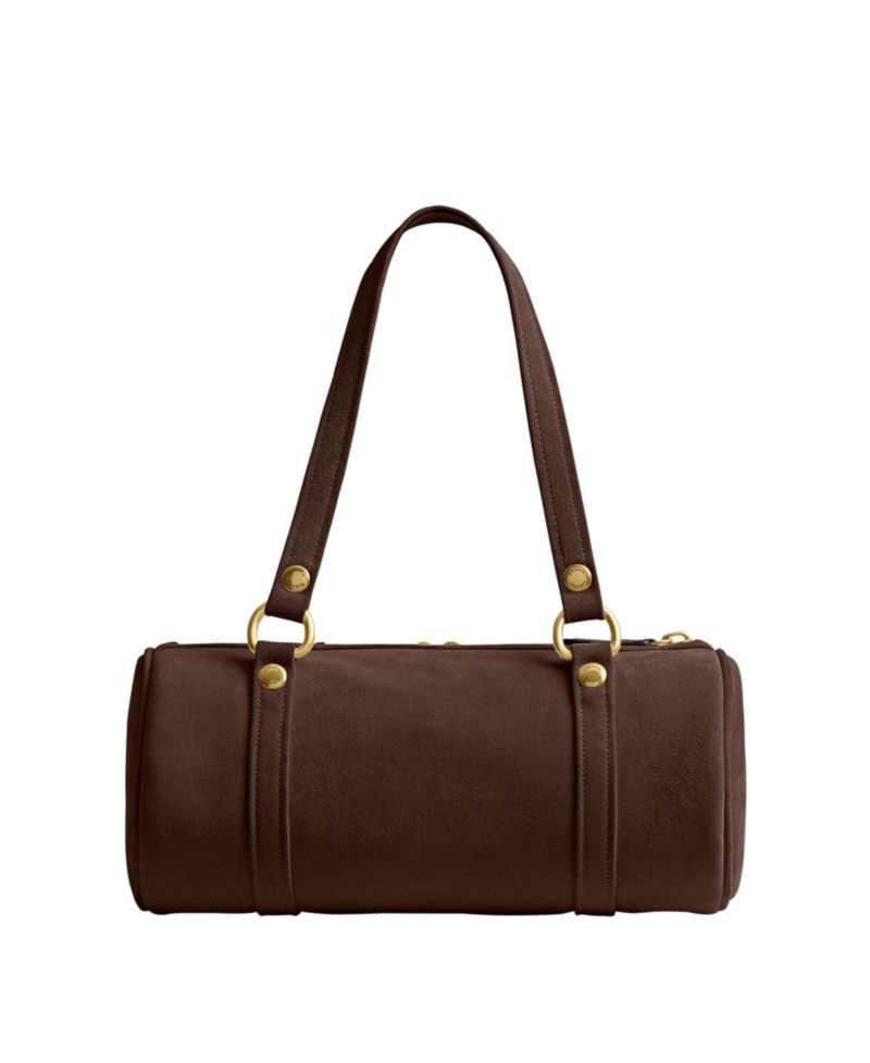 Originals Kisslock Large Suede Barrel Shoulder Bag