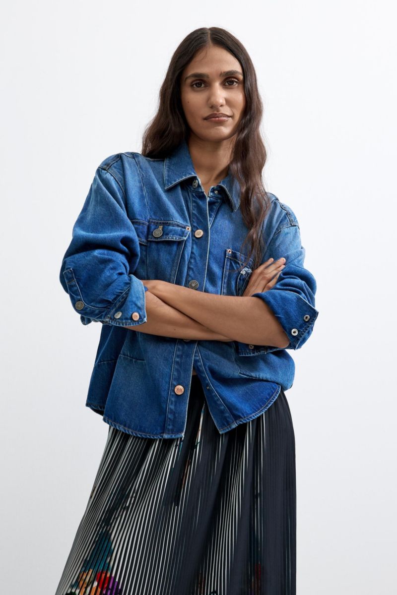 Women's Midi arty texture skirt