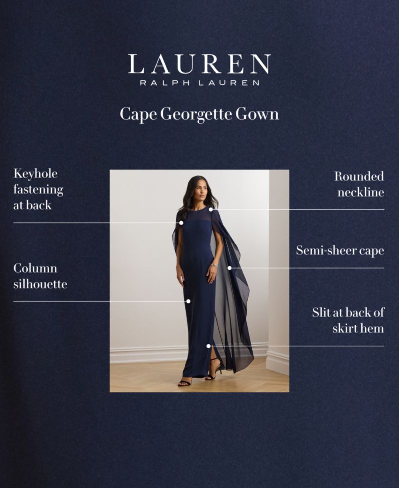 Women's Cape Georgette Gown