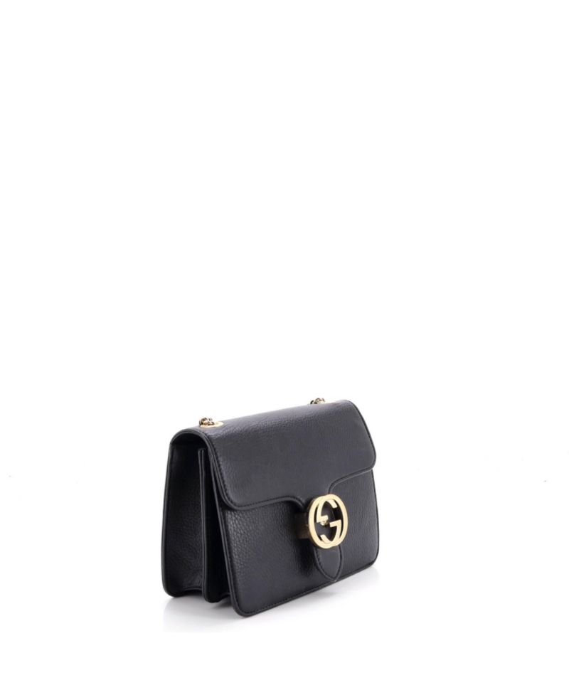 Small Interlocking Shoulder Bag Leather