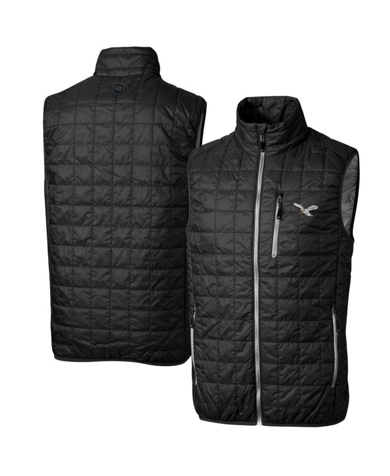 Men's Black Philadelphia Eagles Rainier PrimaLoft Eco Full-Zip Puffer Vest