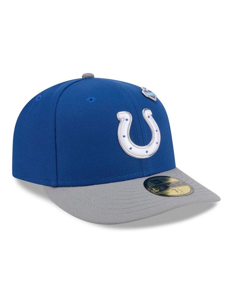 Men's Royal/Gray Indianapolis Colts 2026 NFL Draft Pre-Curved 59FIFTY Fitted Hat