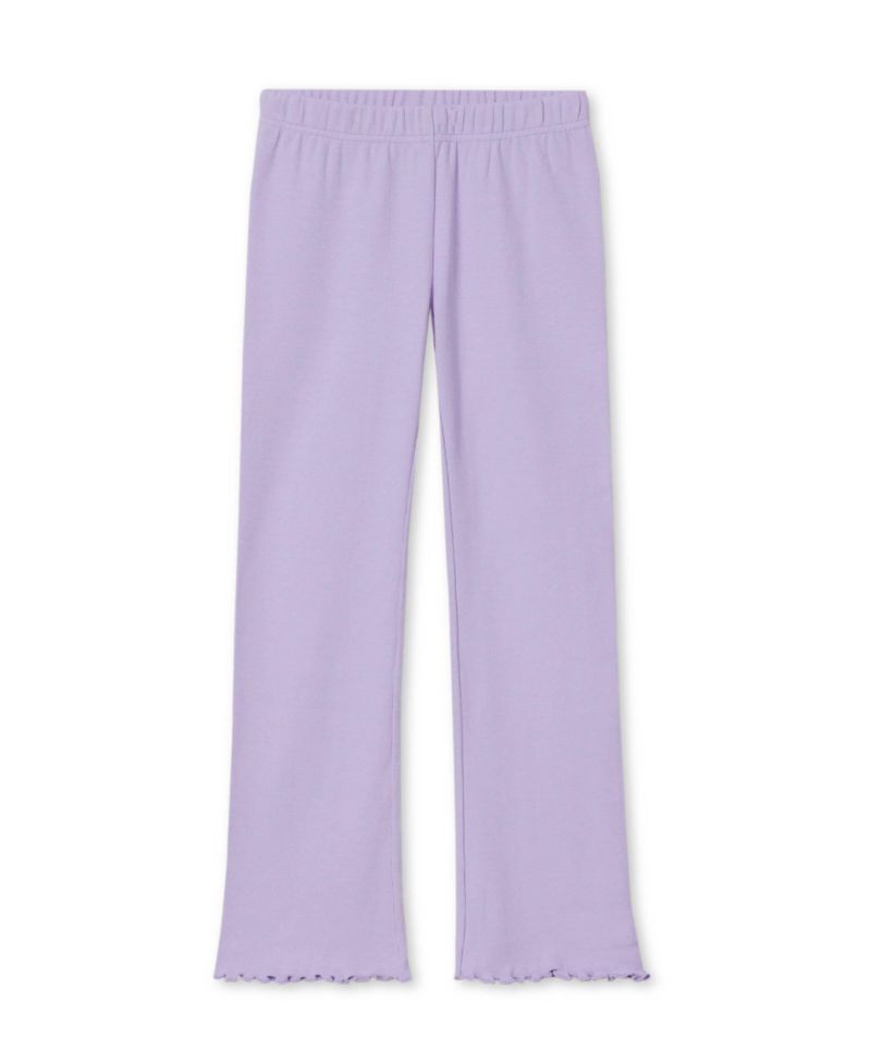 Girls Ribbed Knit Flare Leggings
