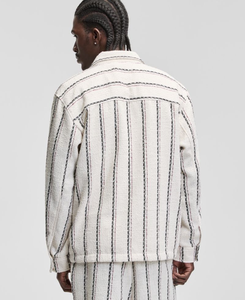 Men's Striped Shirt Jacket
