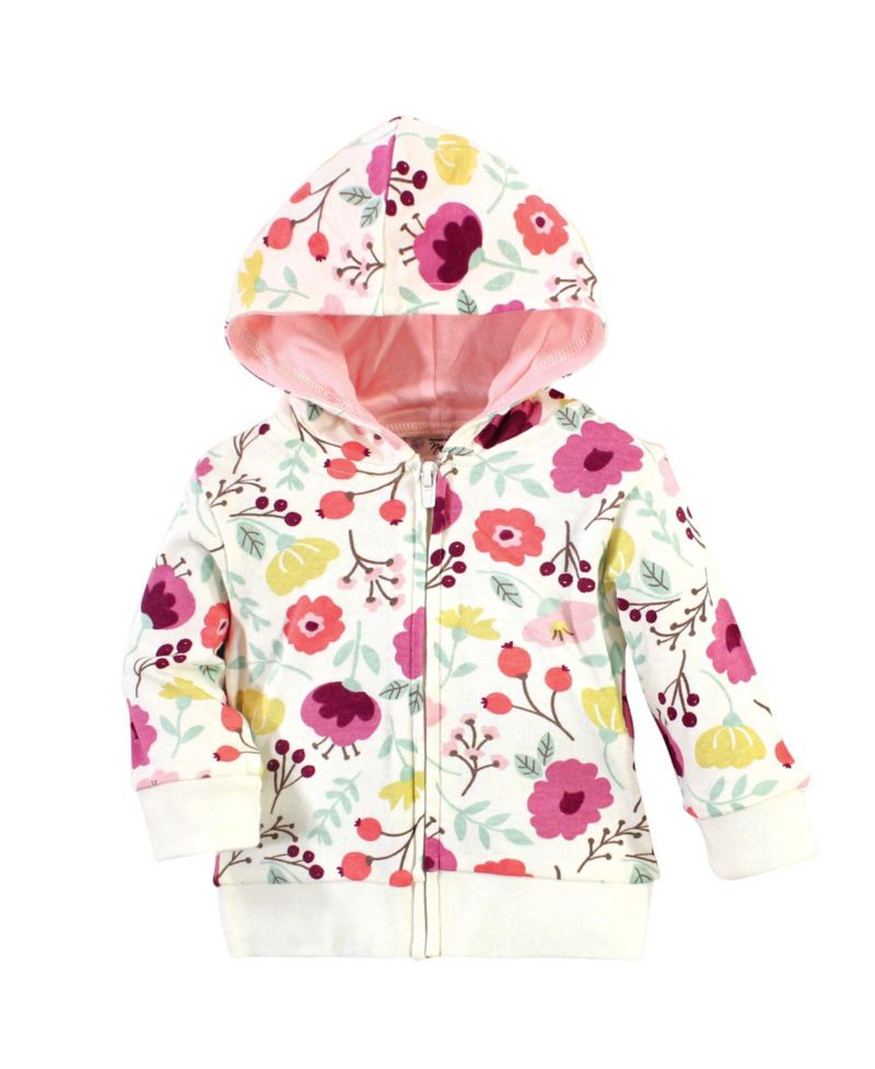 Baby Girls Natural Cotton Hoodie, Bodysuit or Tee Top, and Pant