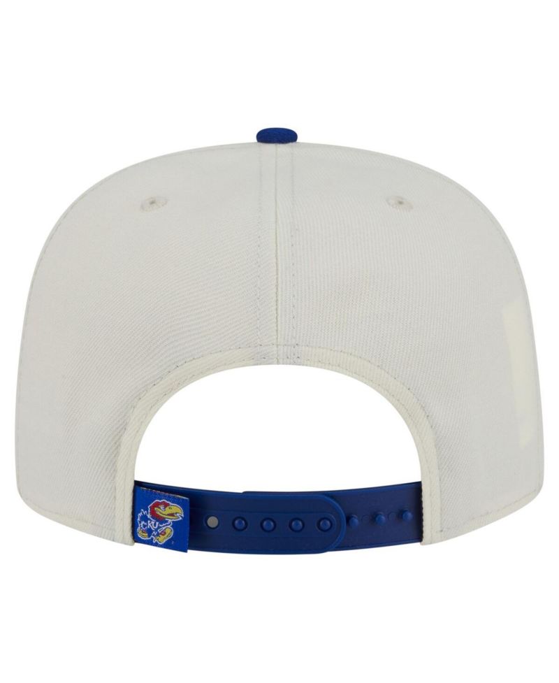 Men's White Kansas Jayhawks Collegiate 9FIFTY A-Frame Snapback Hat