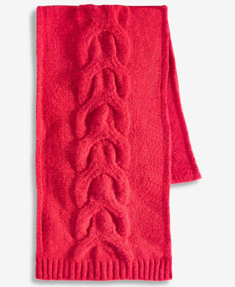 Women's Cable Boucl&eacute; Knit Muffler Scarf