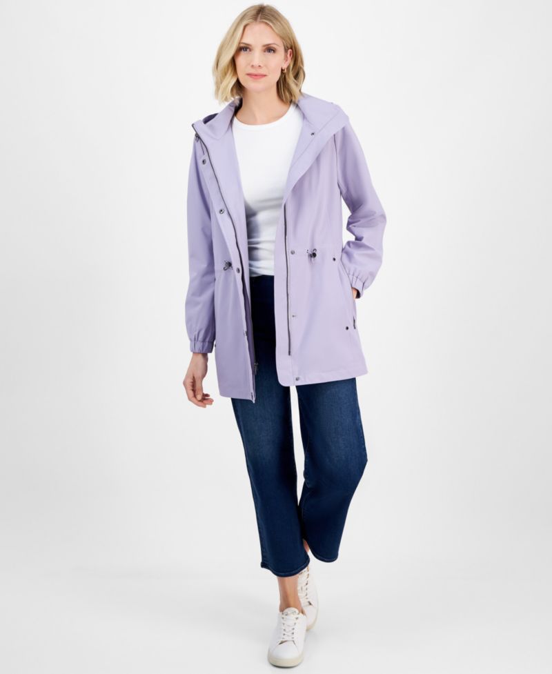 Women's Water-Resistant Hooded Anorak Coat