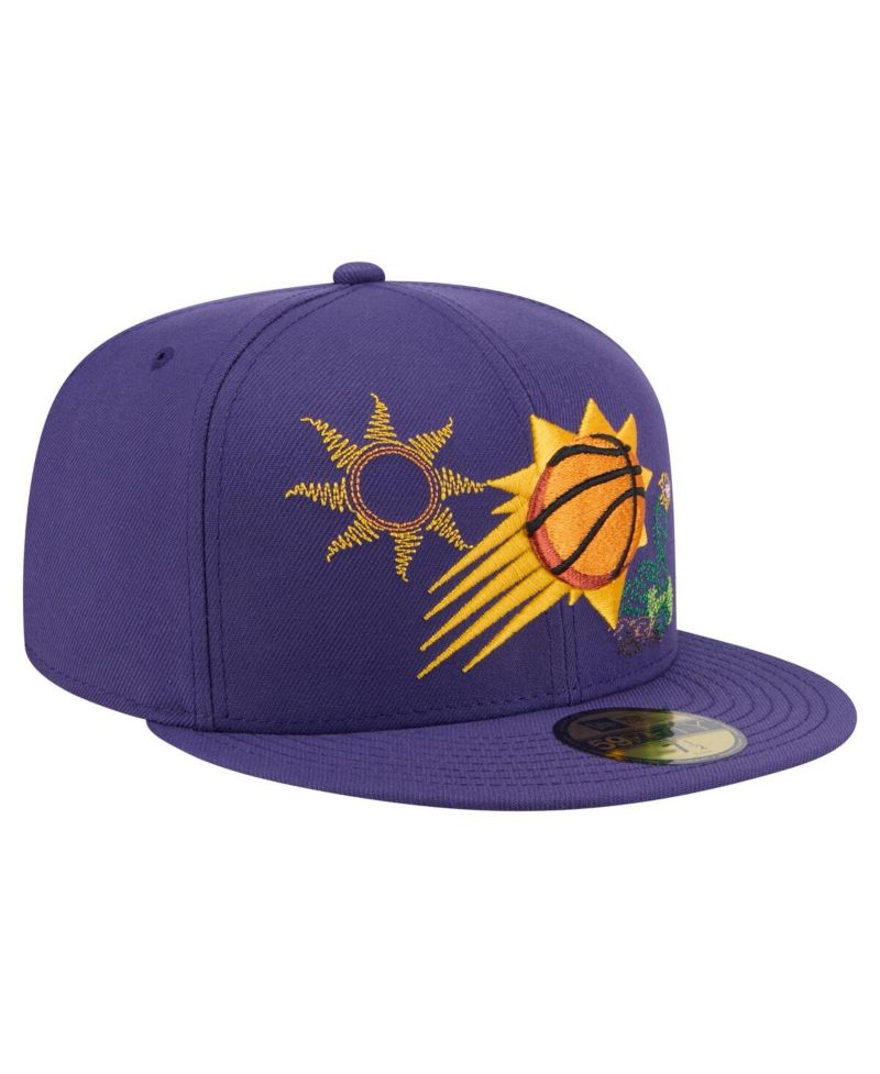 Men's Purple Phoenix Suns State Stitch 59FIFTY Fitted Hat