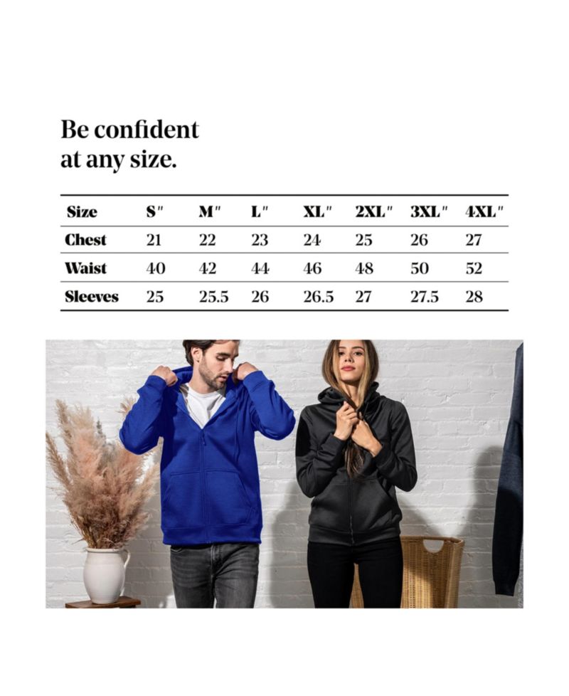 Men's Premium Zip-Up Hoodie for Men with Smooth Silky Matte Finish & Cozy Fleece Inner Lining Sweater with Hood