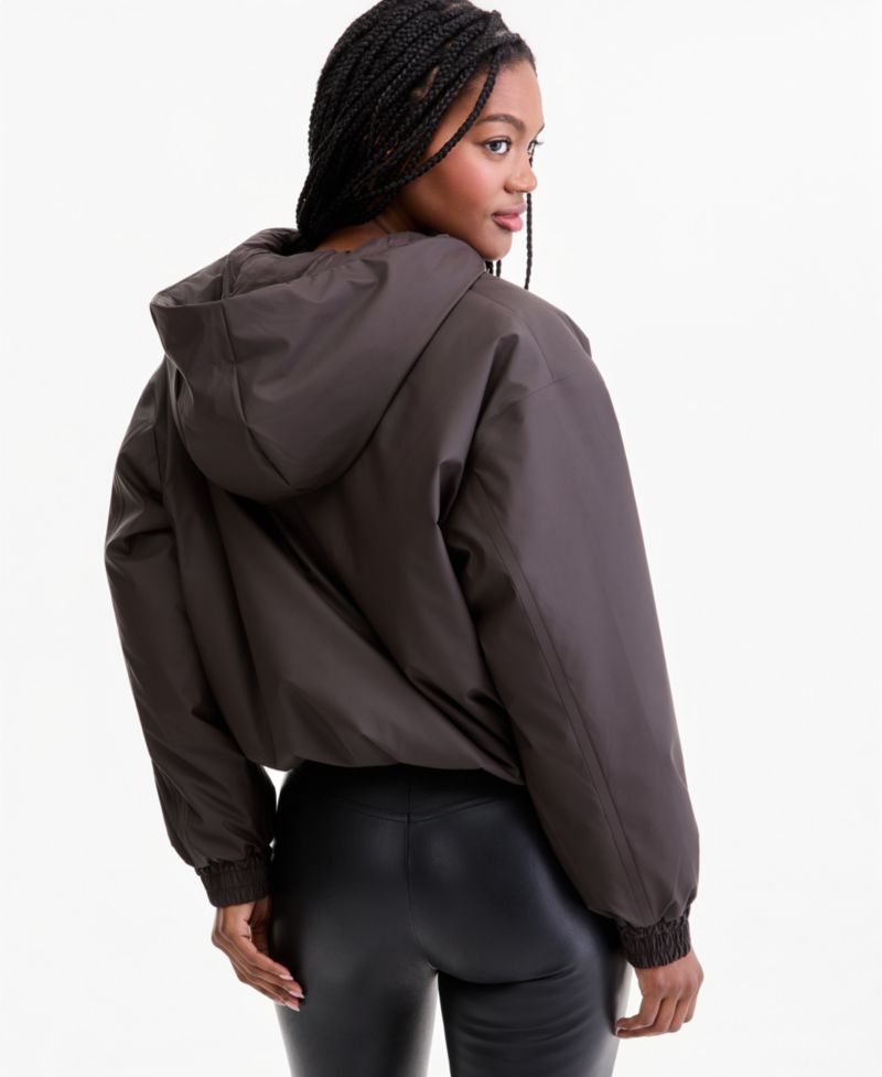Women's Lohja Cropped-Hooded Bomber Jacket