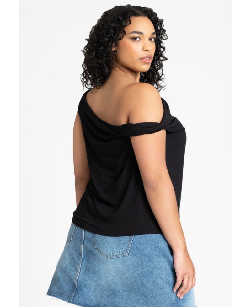 Women's Asym Twist Sleeve Top