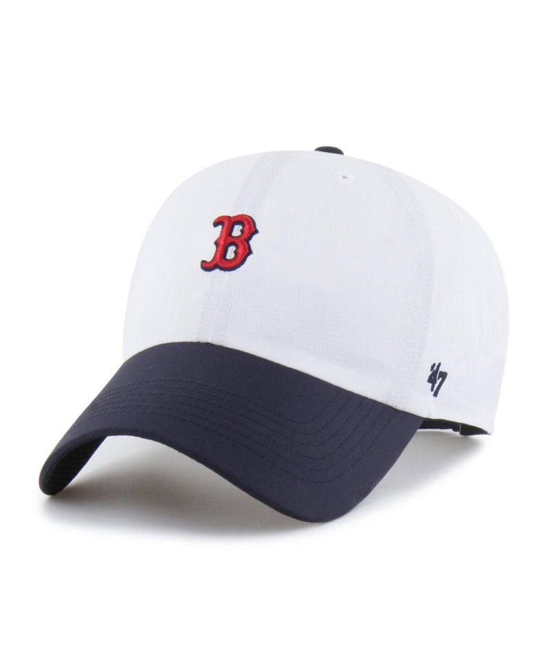 Men's White/Navy Boston Red Sox Vista Mini Clean Up Brrr Adjustable Hat
