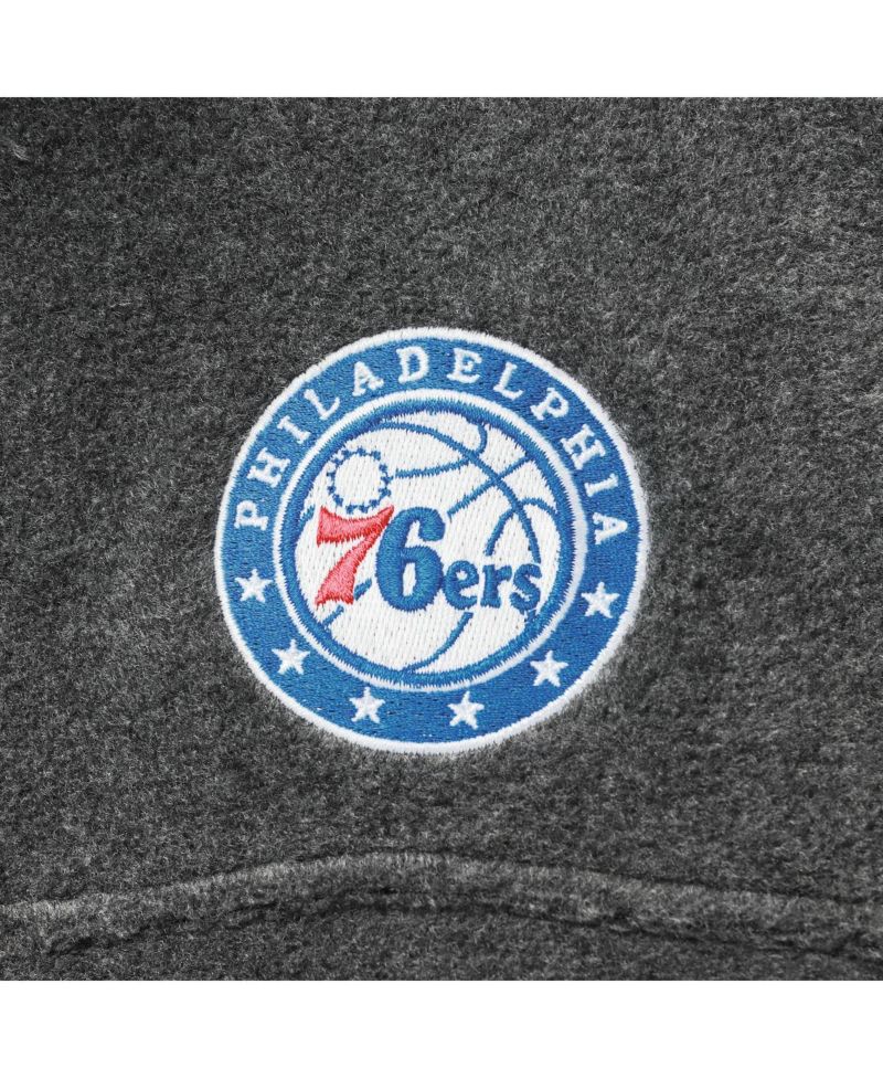 Men's Philadelphia 76ers Heathered Charcoal Flanker Full-Zip Jacket