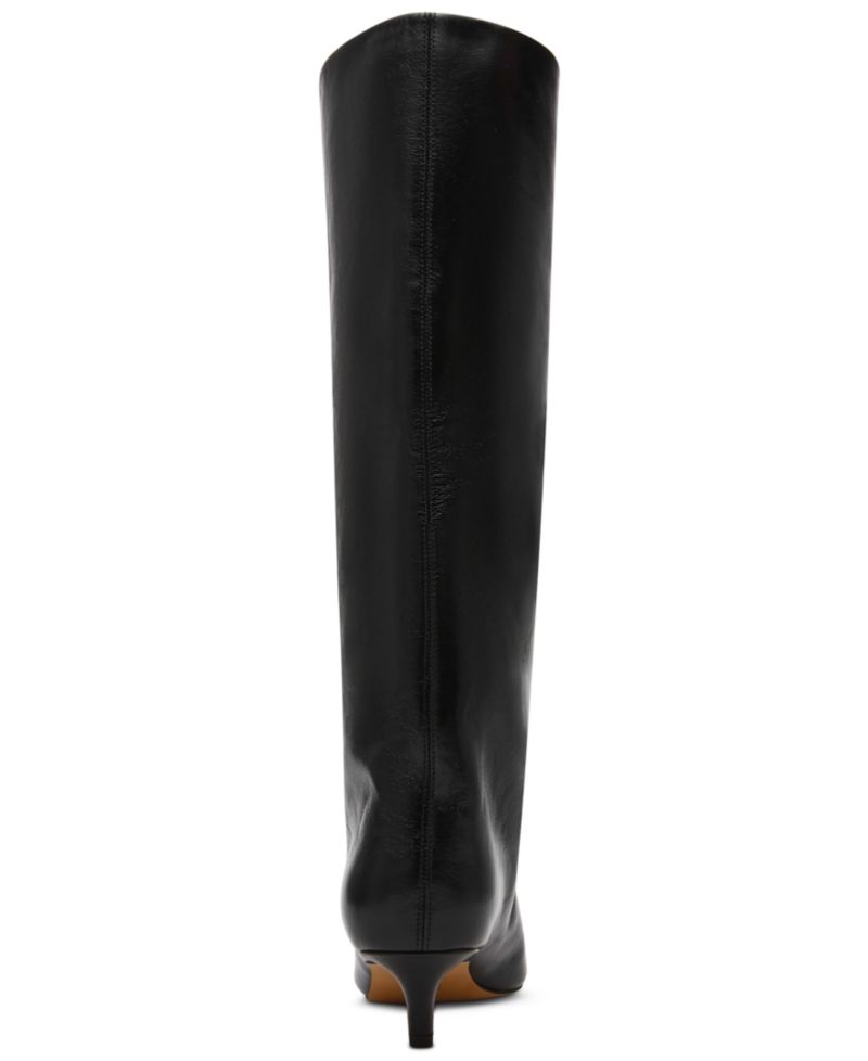 Women's Lychee Wide-Calf Kitten-Heel Stovepipe Knee-High Dress Boots