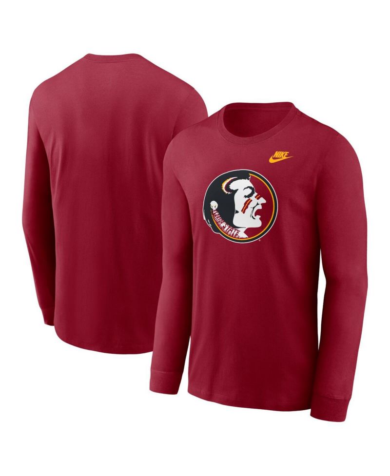 Men's Garnet Florida State Seminoles Legacy Primary Logo Long Sleeve T-Shirt