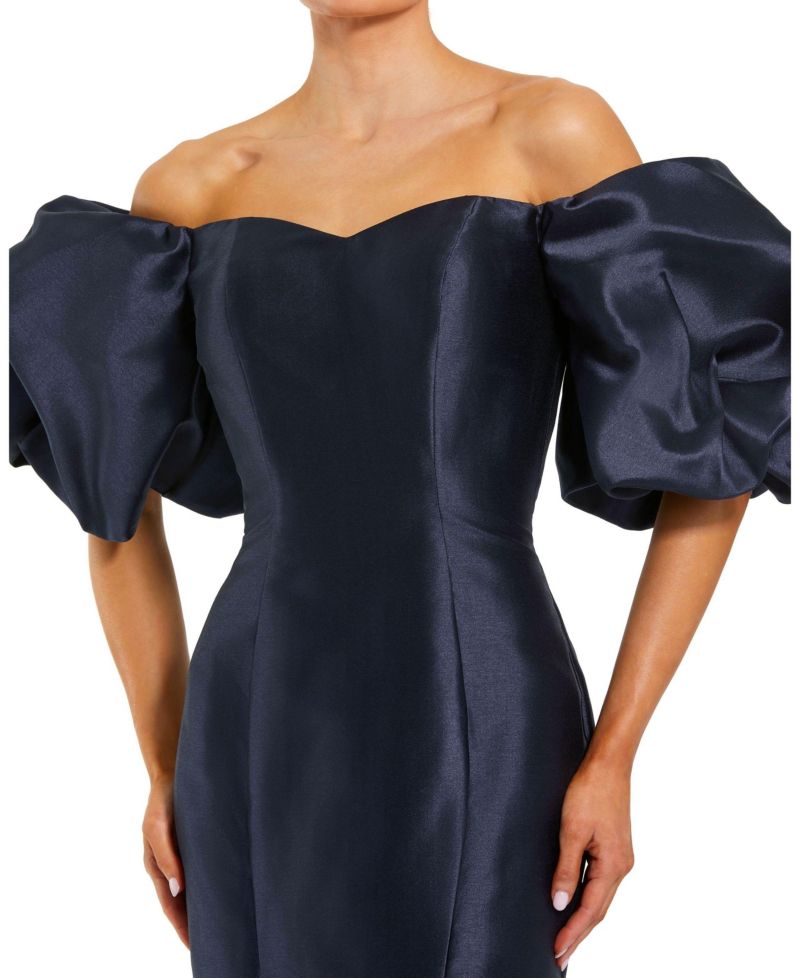 Women's Sweetheart Off The Shoulder Puff Sleeve Gown