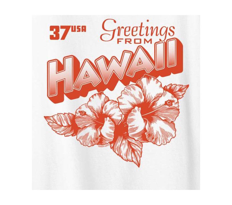 USPS Hawaii Stamp Plus Size Graphic T-Shirt
