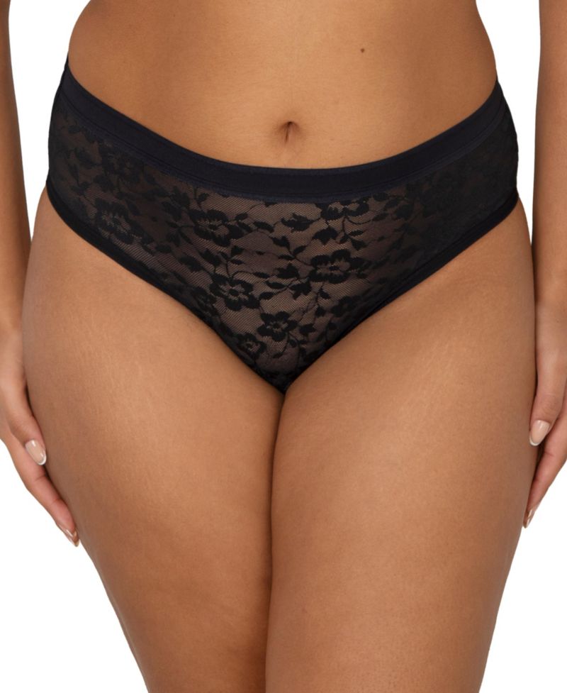 Women's No Show Lace High Cut Brief Panty