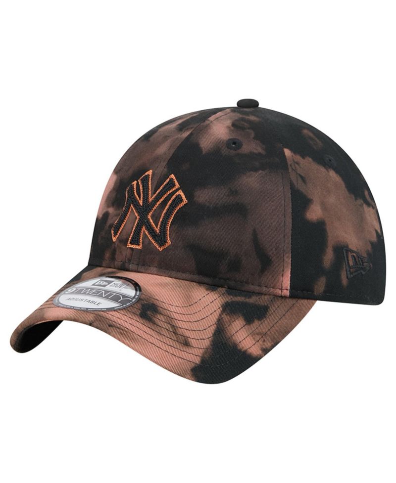 Men's Black New York Yankees Bleach Wash 9TWENTY Adjustable Hat
