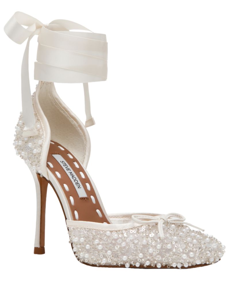 Women's Larina Embellished Lace-Up High Heel Ballet Pumps