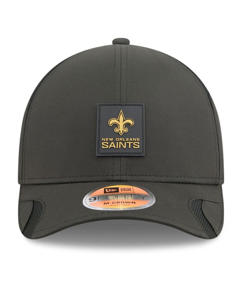 Men's Black New Orleans Saints 2025 Sideline M-Crown 9FORTY Adjustable Hat