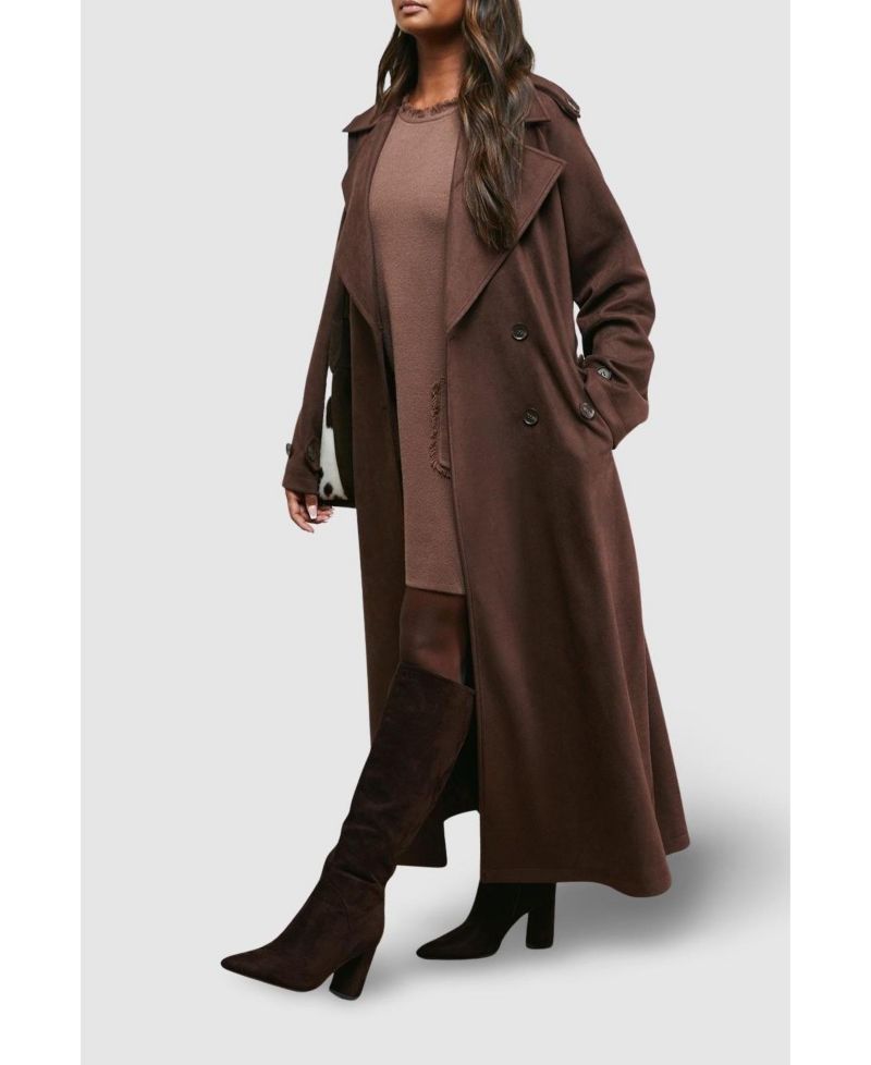 Women's Cuff Detail Belted Coat