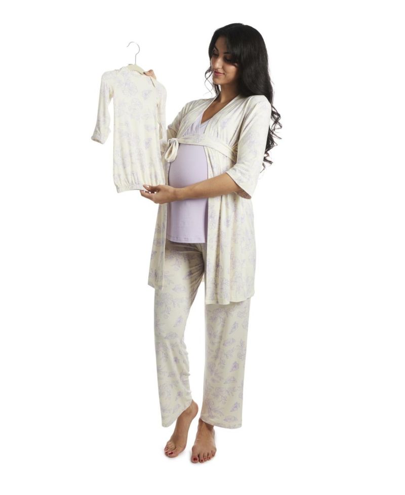 Women's Maternity Analise During After 5-Piece Maternity/Nursing Sleep Set